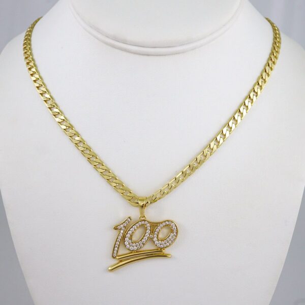 Cadenas & Colgantes/ Chain W/Pendants /  14K Real Color/  Zircon Stone/  6mmx45cm// SET959