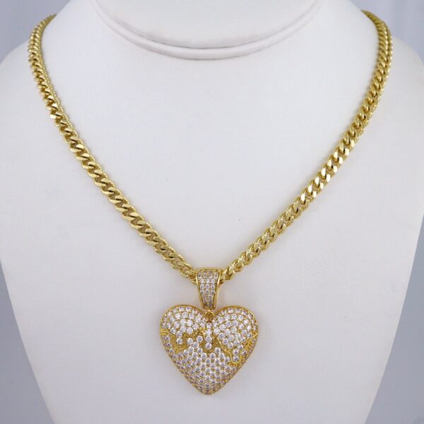 Cadenas & Colgantes/ Chain W/Pendants /  14K Real Color/  Zircon Stone/  6mmx45cm// SET960
