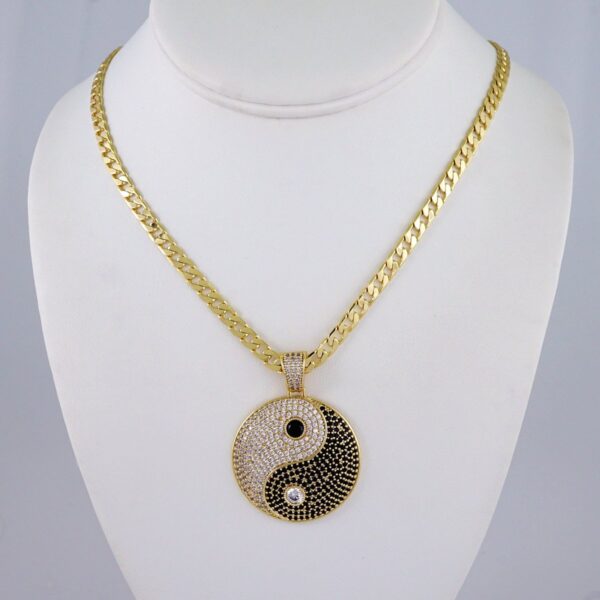 Cadenas & Colgantes/ Chain W/Pendants /  14K Real Color/  Zircon Stone/  6mmx45cm// SET963