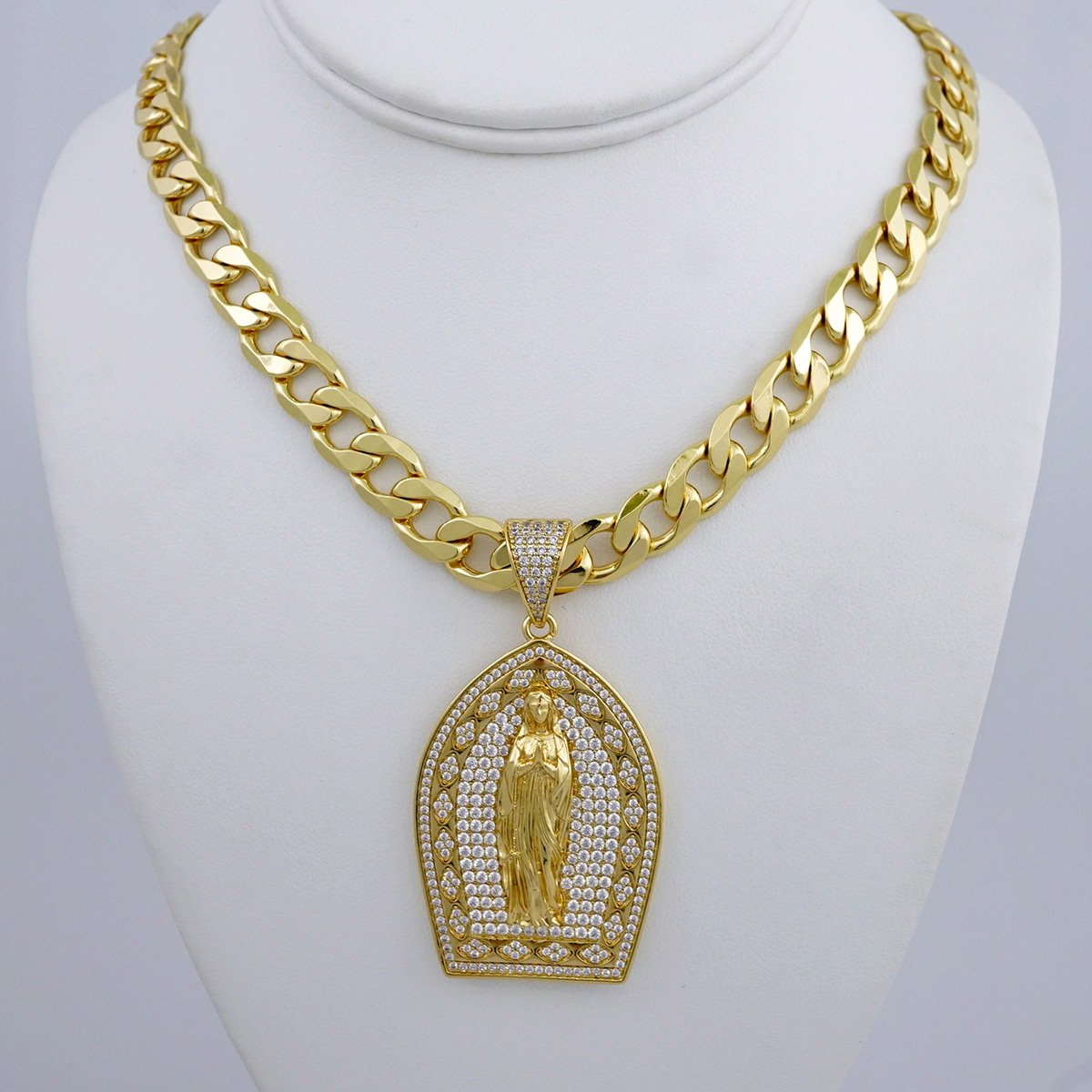Cadenas & Colgantes/ Chain /Pendants / 14K Real Color/ Zircon Stone/ 10mmx60cm// SET976