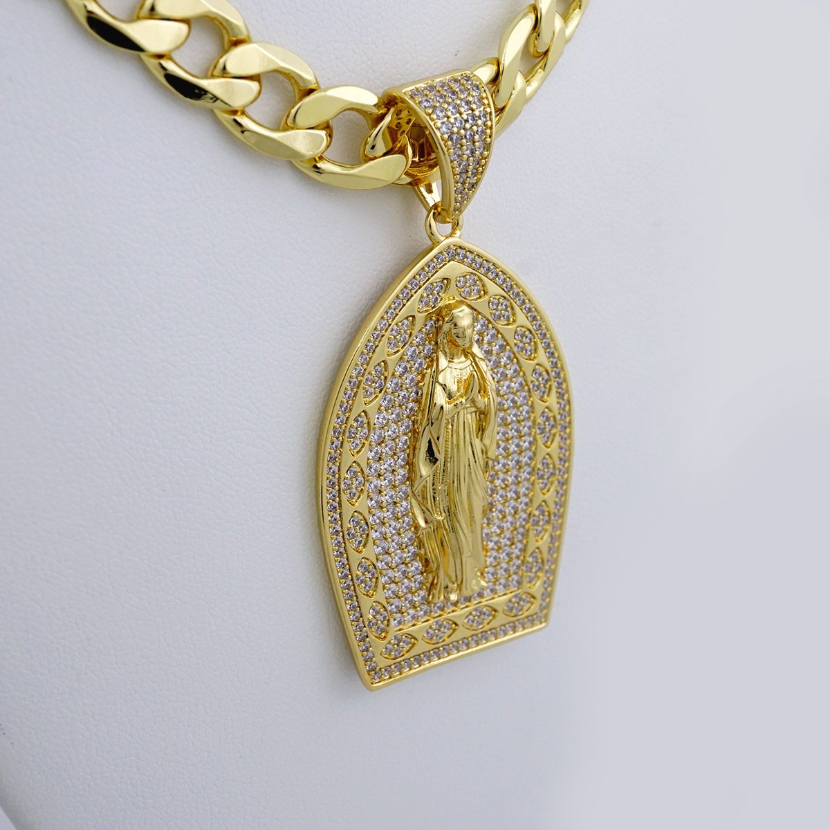 Cadenas & Colgantes/ Chain /Pendants / 14K Real Color/ Zircon Stone/ 10mmx60cm// SET976 - Image 2