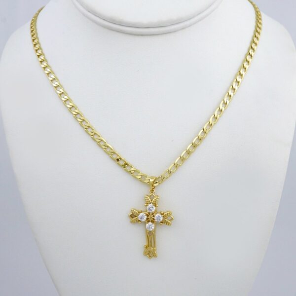 Cadenas & Colgantes/ Chain /Pendants /  14K Real Color/  Zircon Stone/  4mm// SET980
