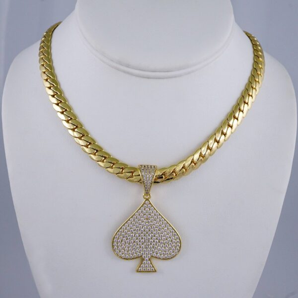 Gargantilla & Colgantes / Choker W/ Pendants/ 14K Real Color/ Zircon Stone/ 8mm x 45cm// SET988