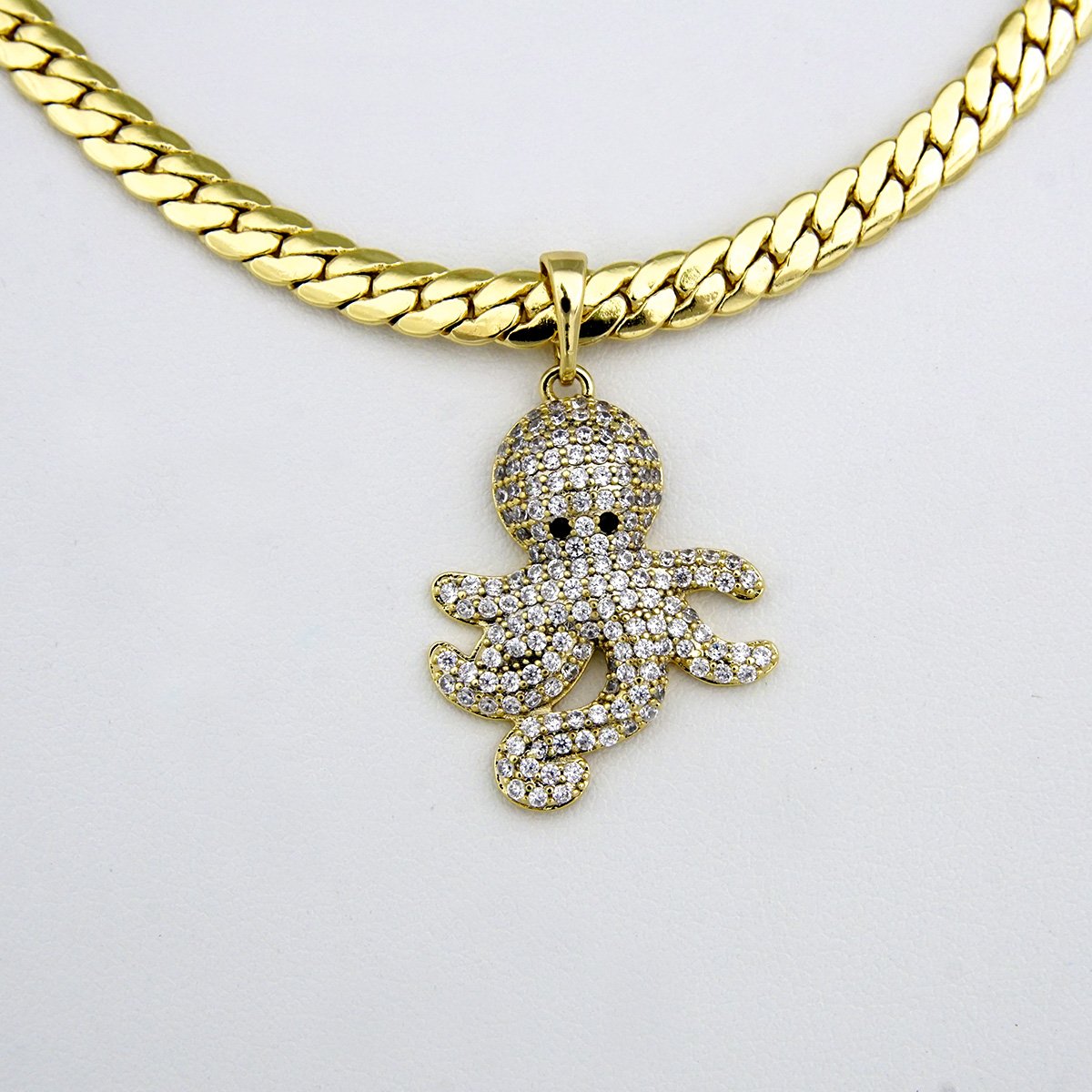 Cadenas & Colgantes/ Chain W/ Pendants/ 14K Real Color/ Zircon Stone/ 5mm x 40cm// SET99 - Image 2