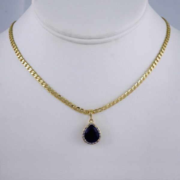 Cadenas & Colgantes/ Chain /Pendants /  14K Real Color/  Zircon Stone/  3mm// SET991