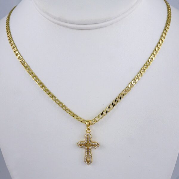 Cadenas & Colgantes/ Chain /Pendants /  14K Real Color/  Zircon Stone/  3mm// SET993