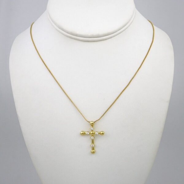 Cadenas & Colgantes/ Chain W/Pendants /14K Real Color/Zircon Stone/ 2mmx45cm// SET997