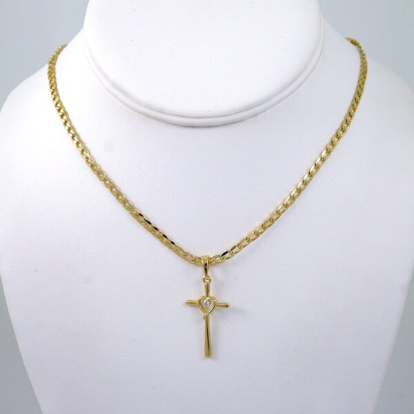 Cadenas & Colgantes/ Chain W/Pendants/ 14K Real Color/ Zircon Stone/ 3mmx45cm// SET1177