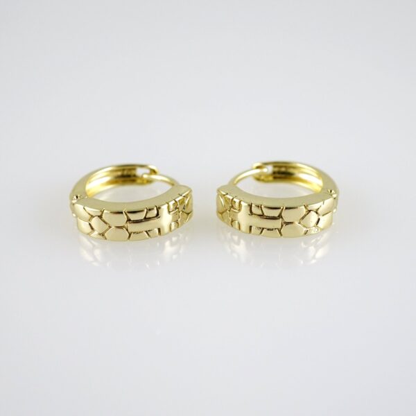 E2753 Earrings - Aretes - Zircon Stone - 14K Real Color