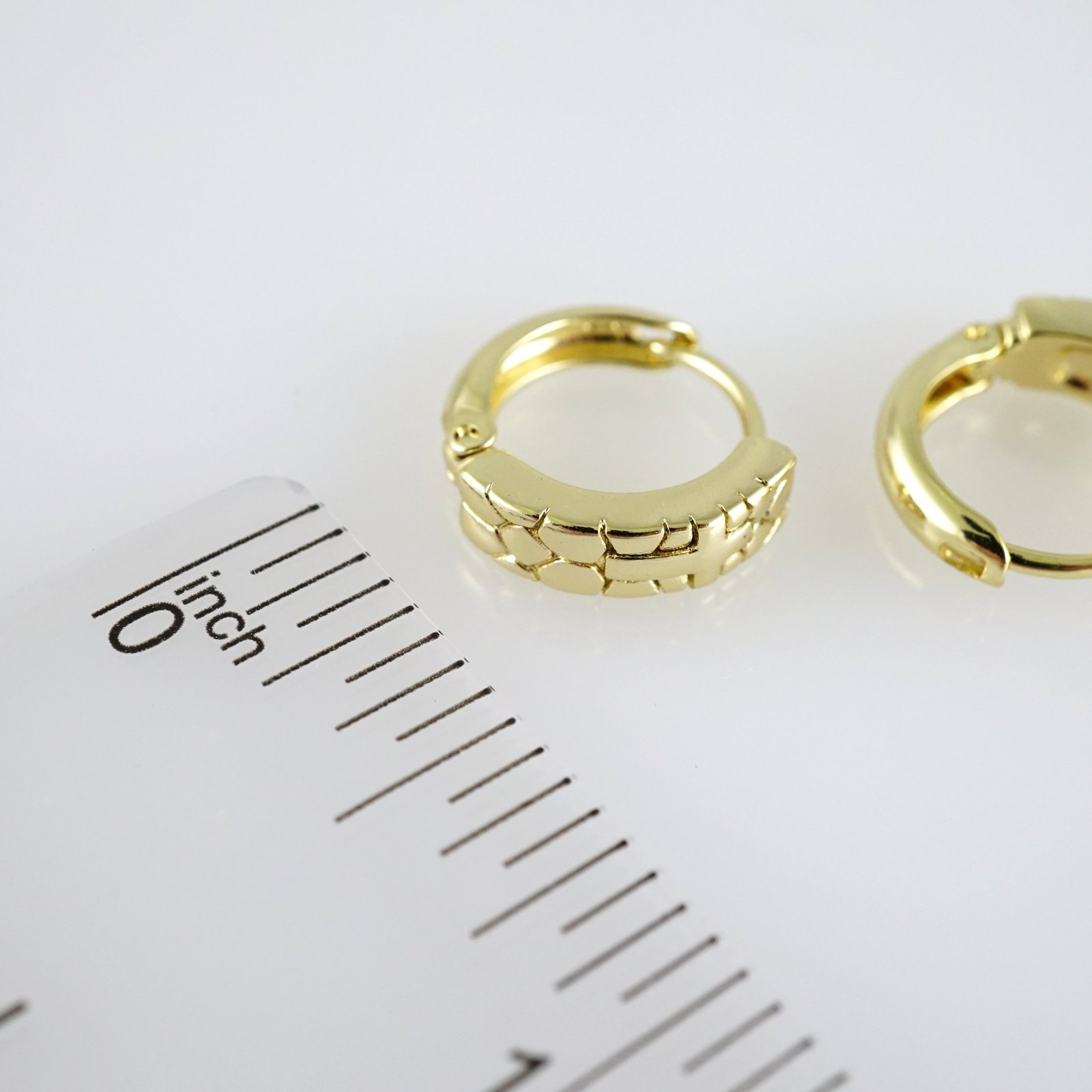 E2753 Earrings - Aretes - Zircon Stone - 14K Real Color - Image 3