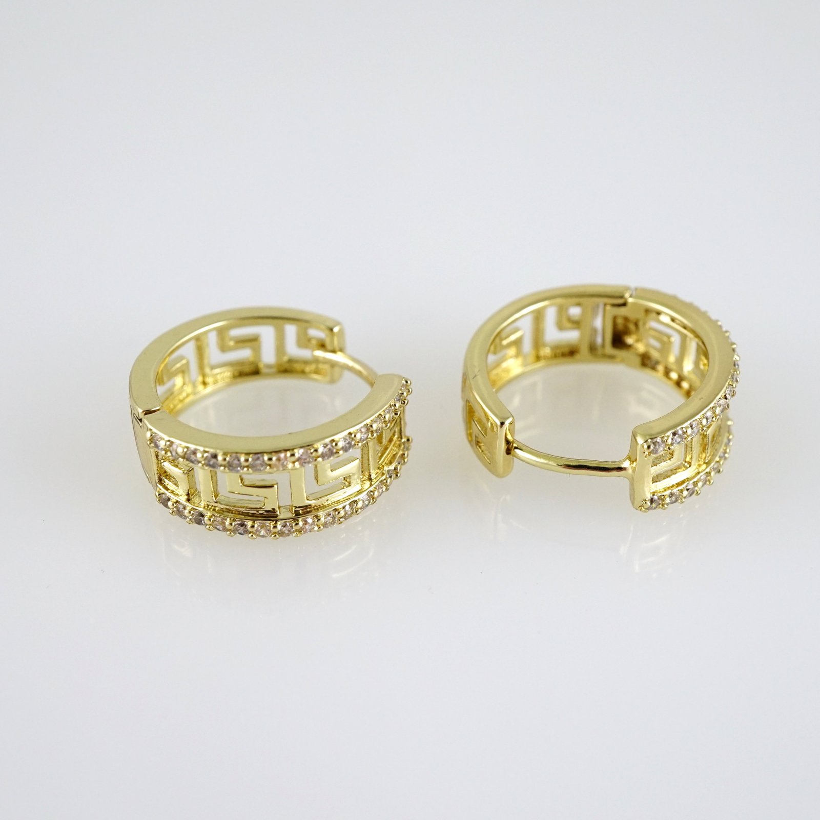 E2754 Earrings - Aretes - Zircon Stone - 14K Real Color - Image 2