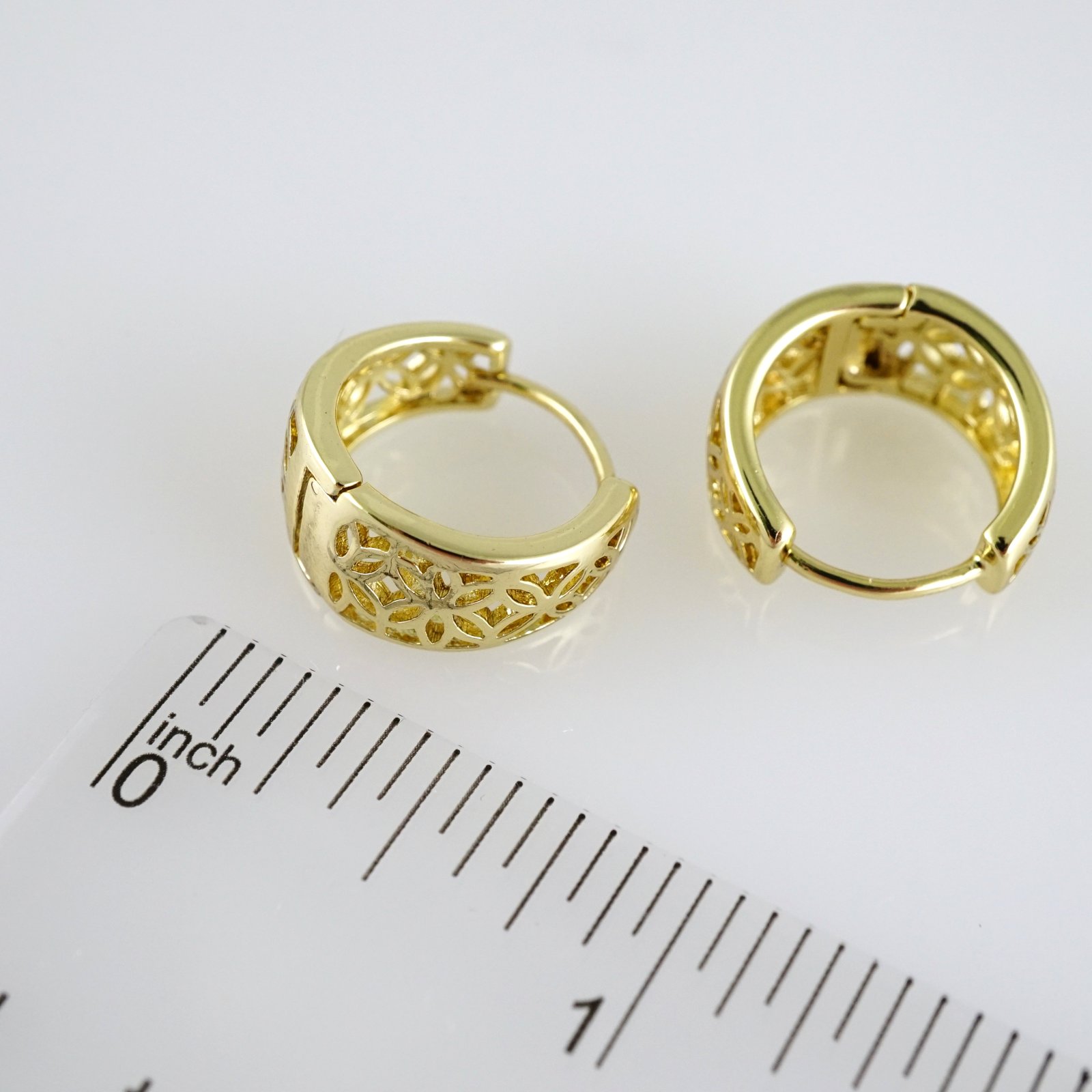 E2756 Earrings - Aretes - Zircon Stone - 14K Real Color - Image 3