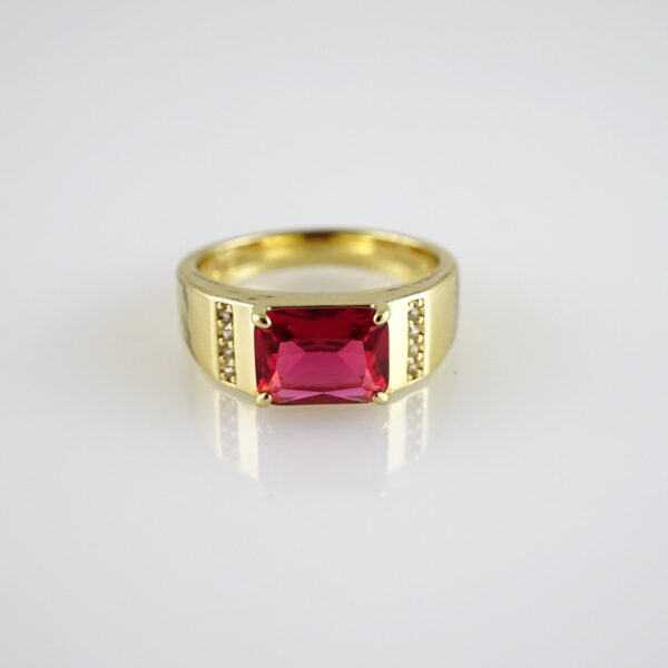 R882 RING - ANILLO - Zircon Stone - 14K Real Color
