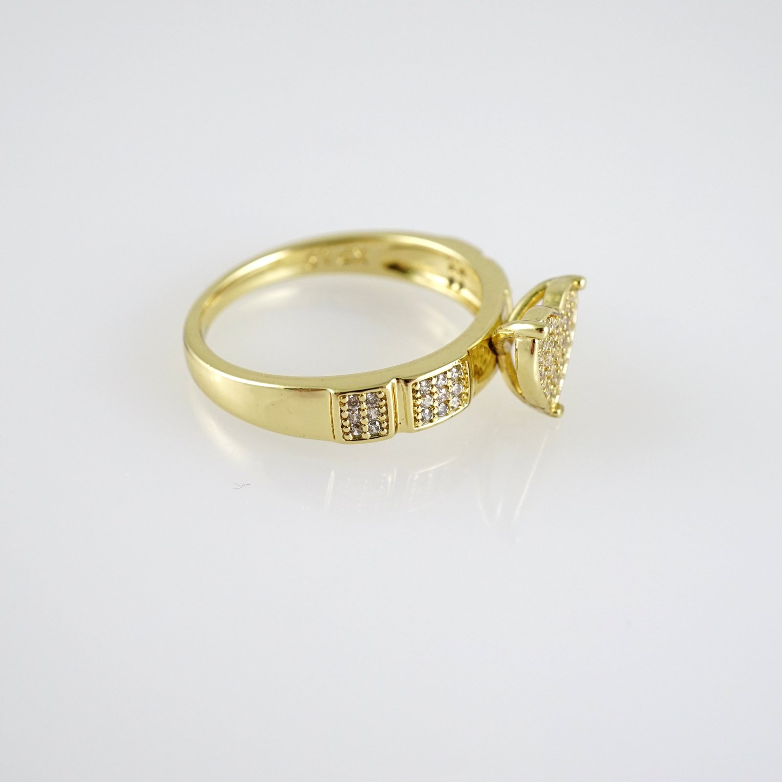 R883 RING - ANILLO - Zircon Stone - 14K Real Color - Image 2