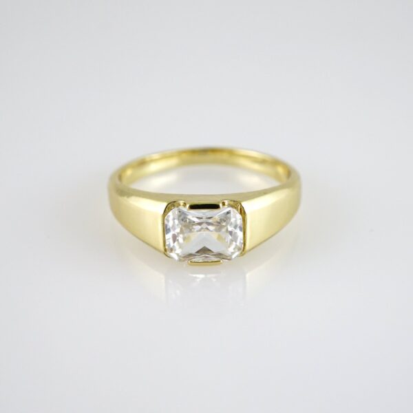 R886 RING - ANILLO - Zircon Stone - 14K Real Color