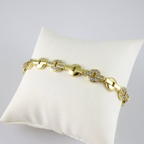 B1813 Bracelet - Pulseras - Zircon Stone - 14K Real Color