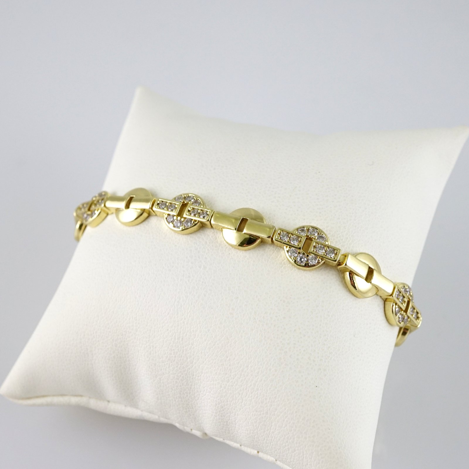 B1813 Bracelet - Pulseras - Zircon Stone - 14K Real Color