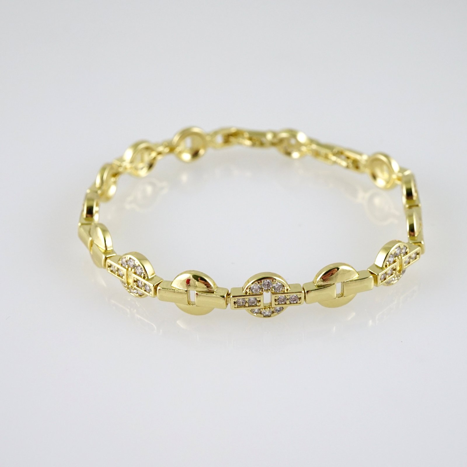 B1813 Bracelet - Pulseras - Zircon Stone - 14K Real Color - Image 2