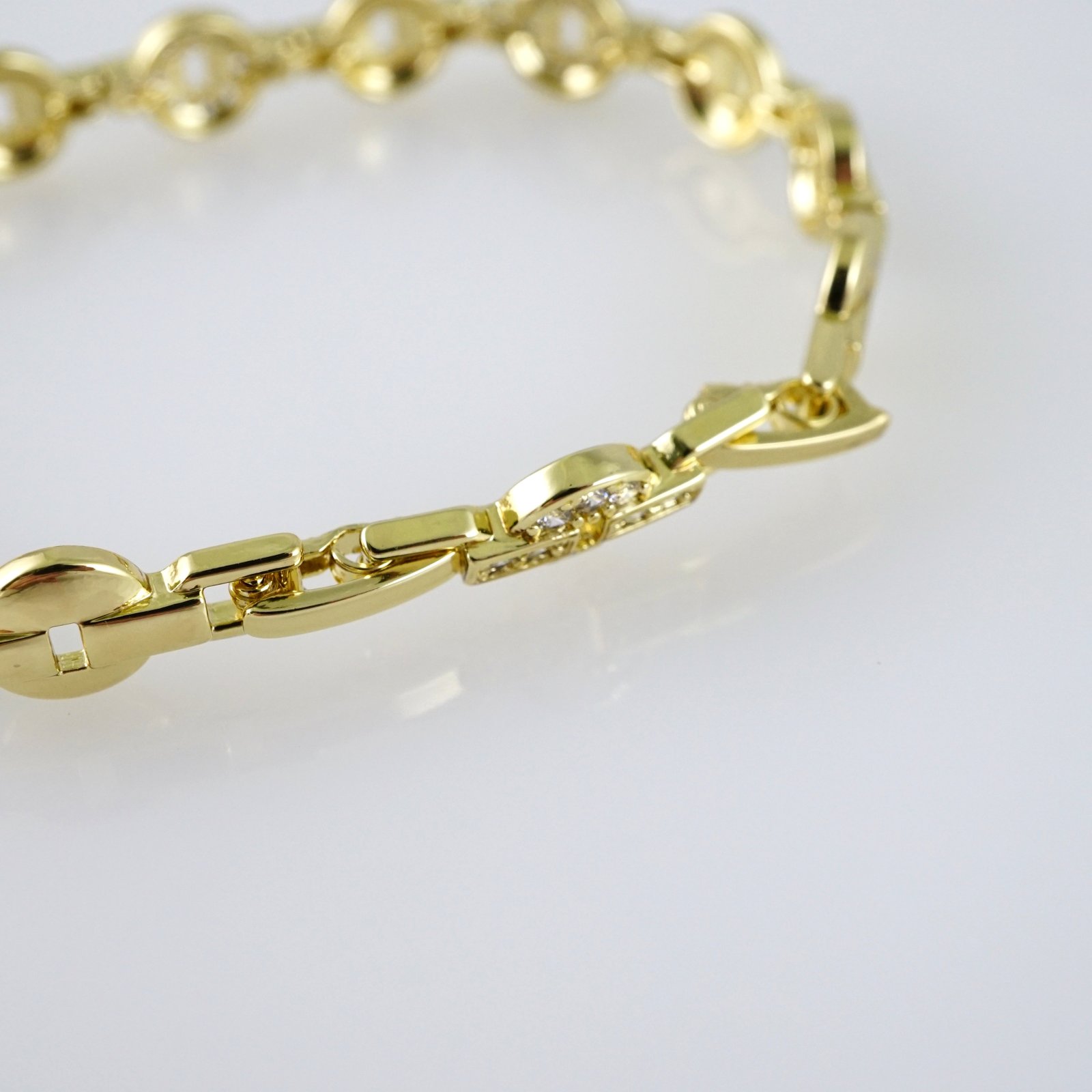 B1813 Bracelet - Pulseras - Zircon Stone - 14K Real Color - Image 3