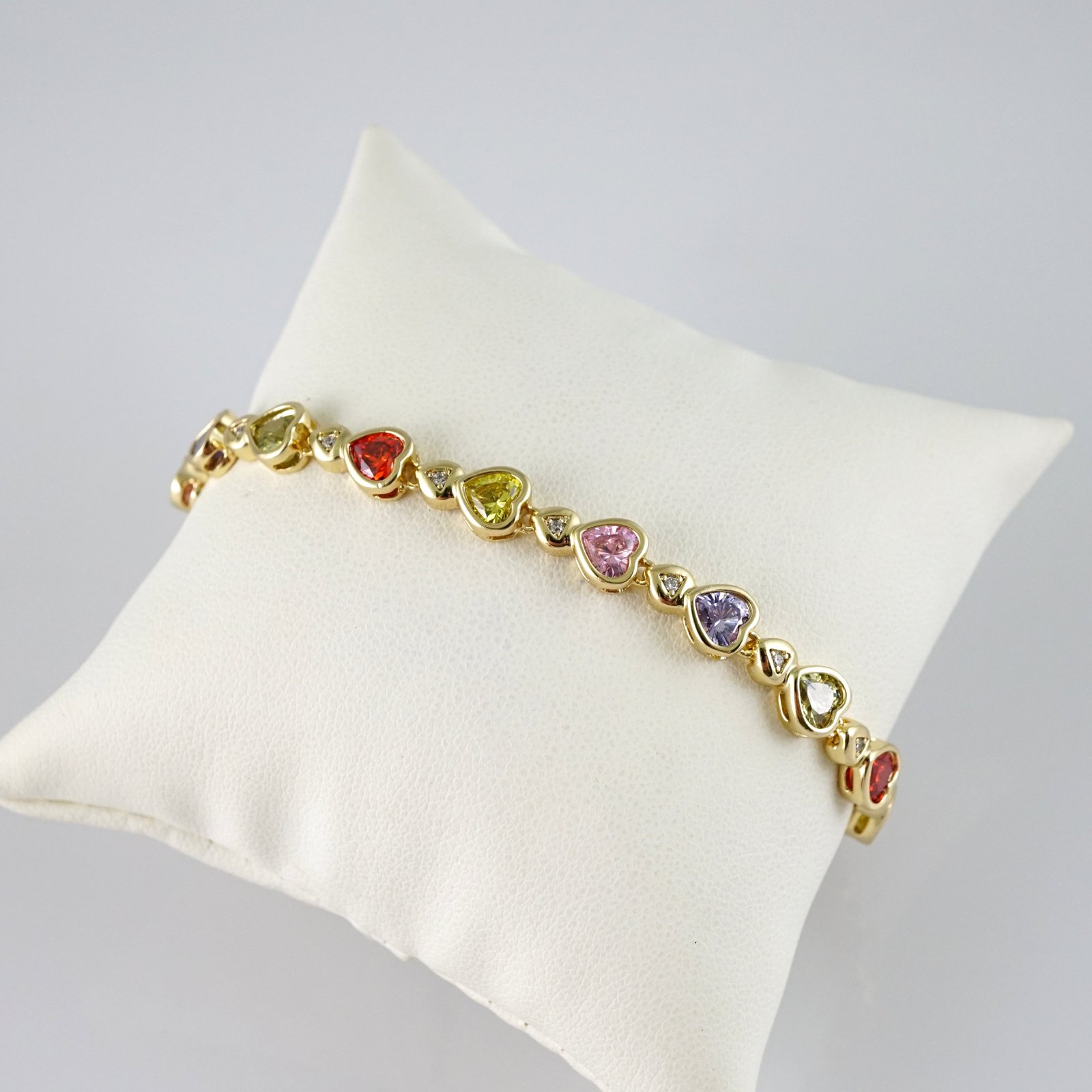 B1814 Bracelet - Pulseras - Zircon Stone - 14K Real Color