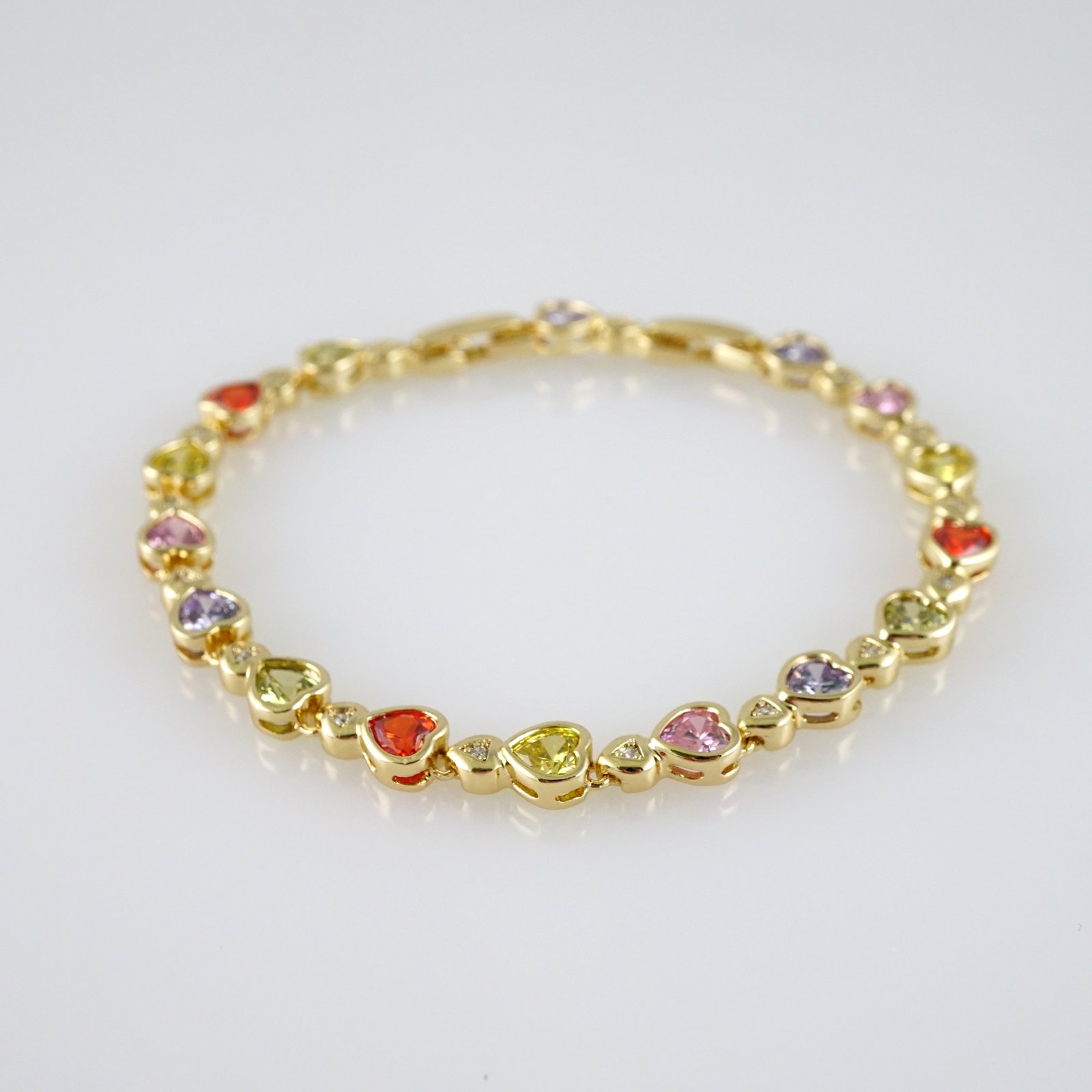 B1814 Bracelet - Pulseras - Zircon Stone - 14K Real Color - Image 2