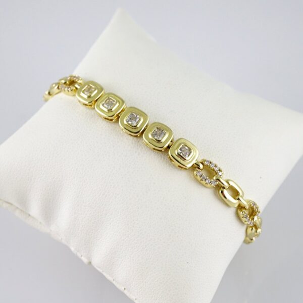 B1817 Bracelet - Pulseras - Zircon Stone - 14K Real Color