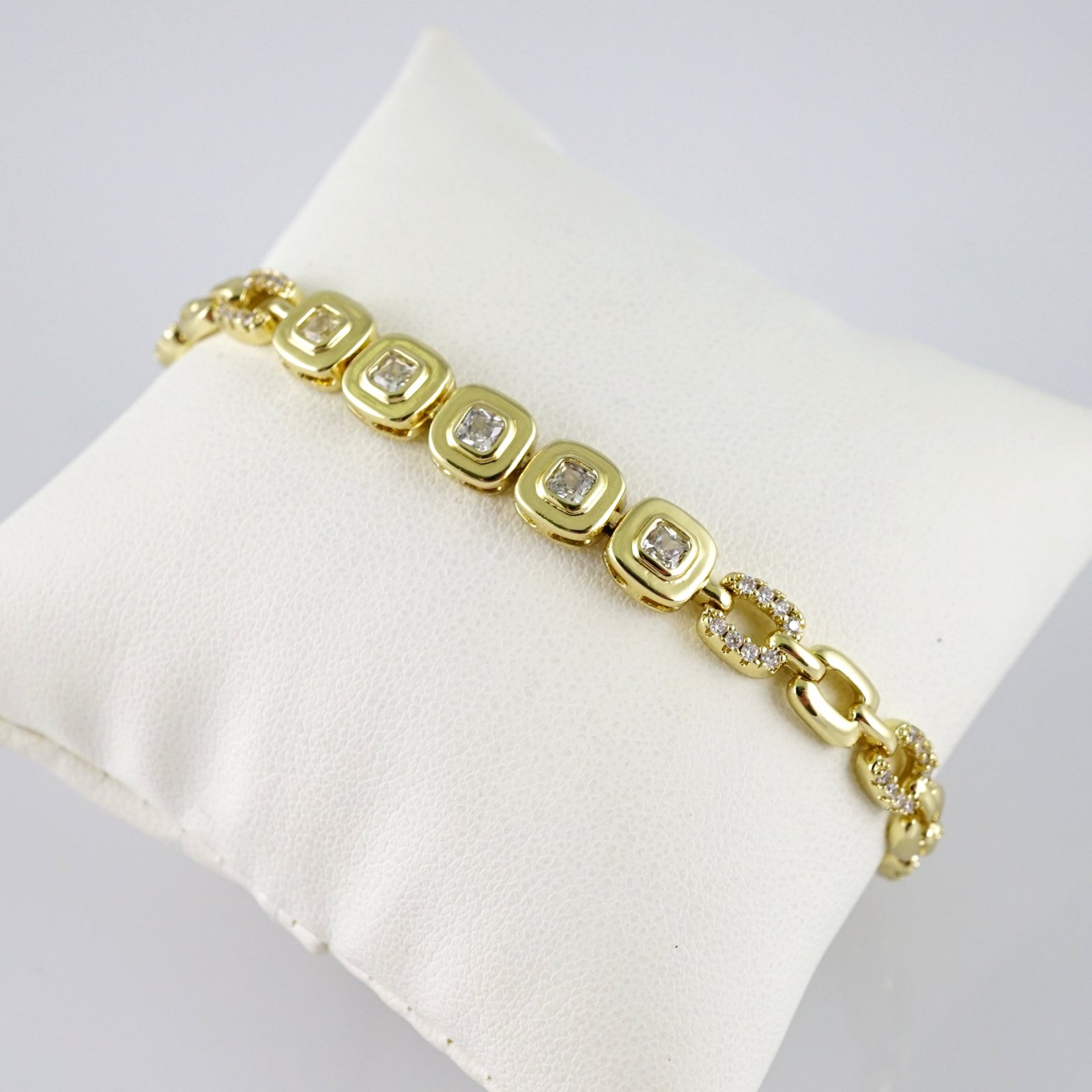 B1817 Bracelet - Pulseras - Zircon Stone - 14K Real Color