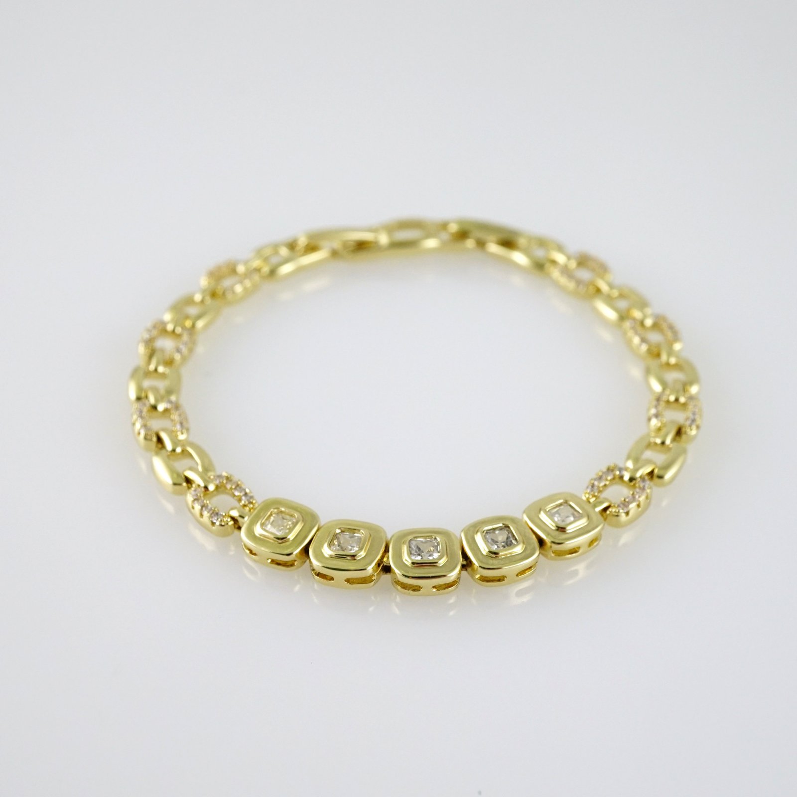 B1817 Bracelet - Pulseras - Zircon Stone - 14K Real Color - Image 2