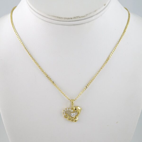 SET1850 Cadenas & Colgantes - Chain - Pendants - Zircon Stone - 14K Real Color