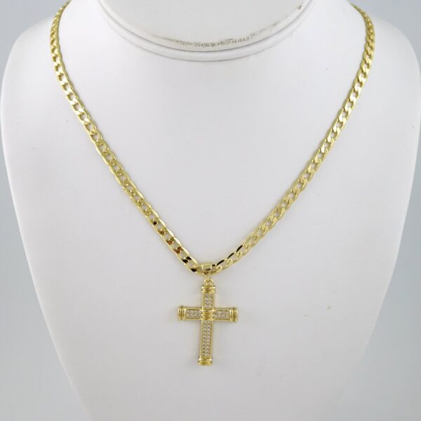 SET1852 Cadenas & Colgantes - Chain - Pendants - Zircon Stone - 14K Real Color
