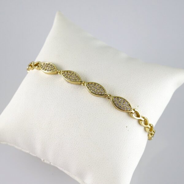 B1827 Bracelet - Pulseras - Zircon Stone - 14K Real Color