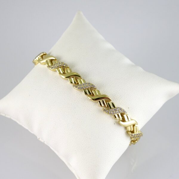 B1825 Bracelet - Pulseras - Zircon Stone - 14K Real Color