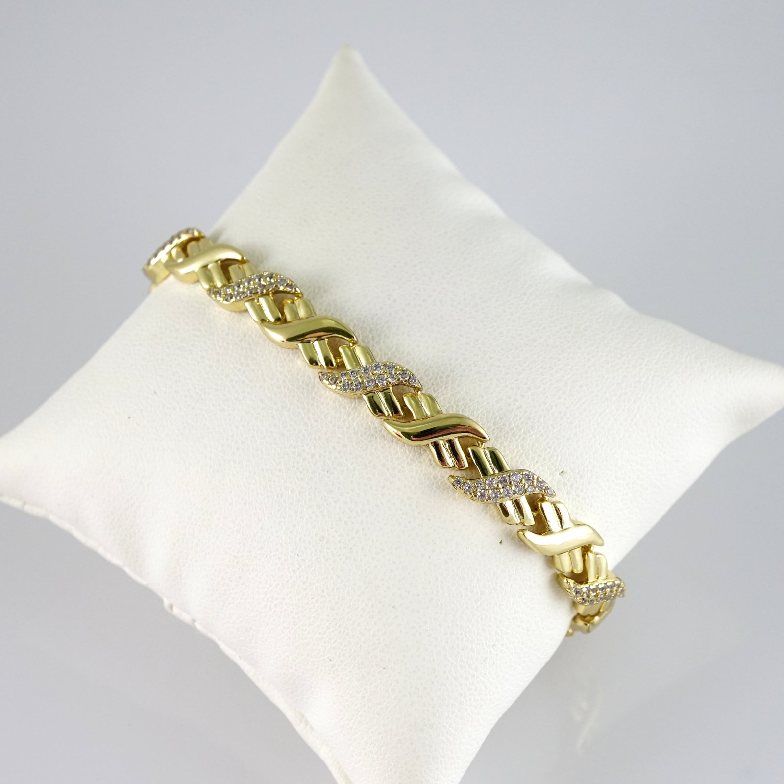 B1825 Bracelet - Pulseras - Zircon Stone - 14K Real Color