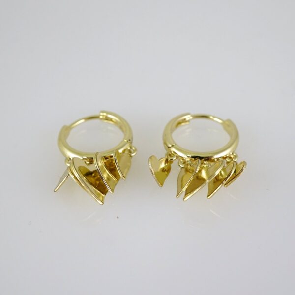 E2768 Earrings - Aretes -Plain - 14K Real Color