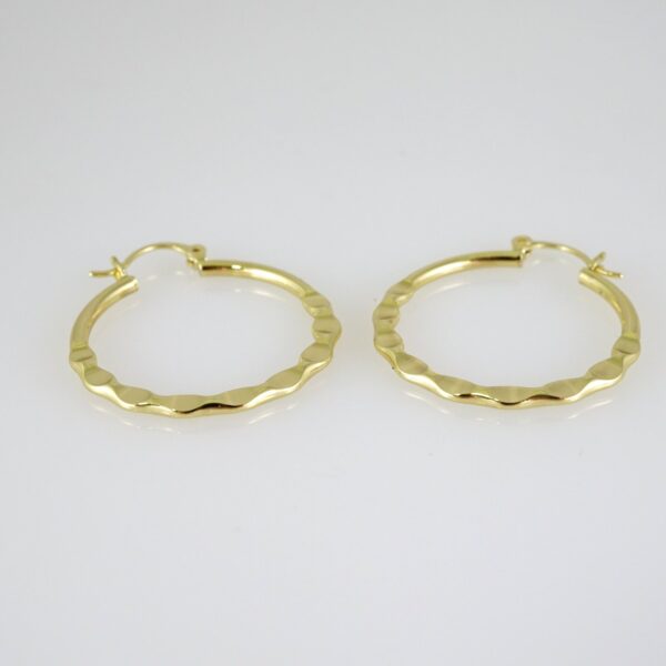 E2770 Earrings - Aretes - Zircon Stone - 14K Real Color