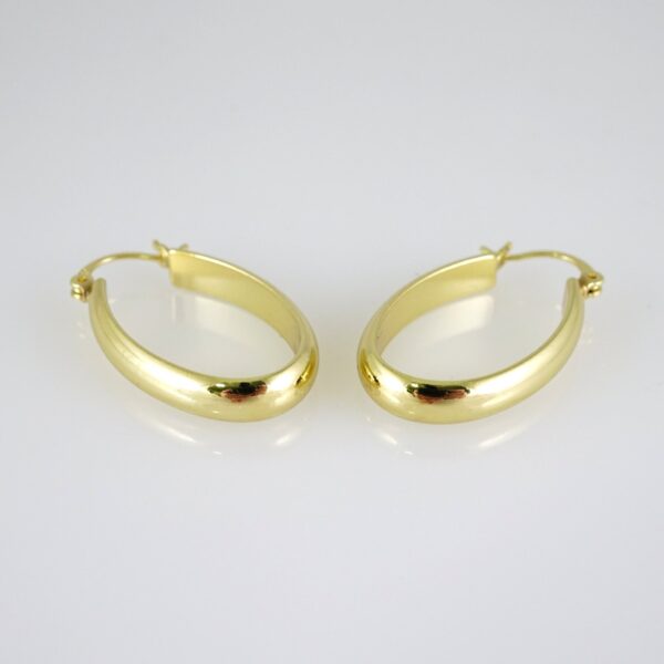E2771 Earrings - Aretes -Plain - 14K Real Color