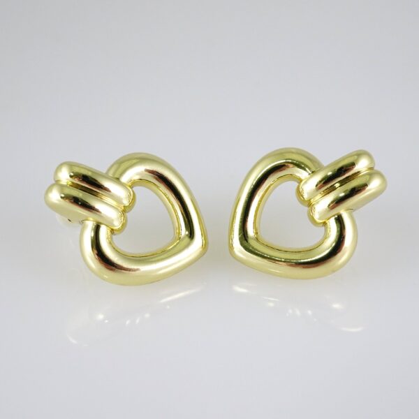 E2773 Earrings - Aretes -Plain - 14K Real Color