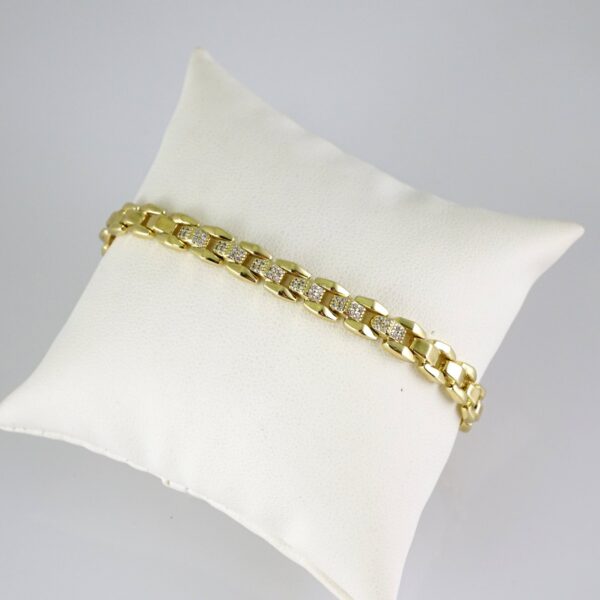 B1829 Bracelet - Pulseras - Zircon Stone - 14K Real Color