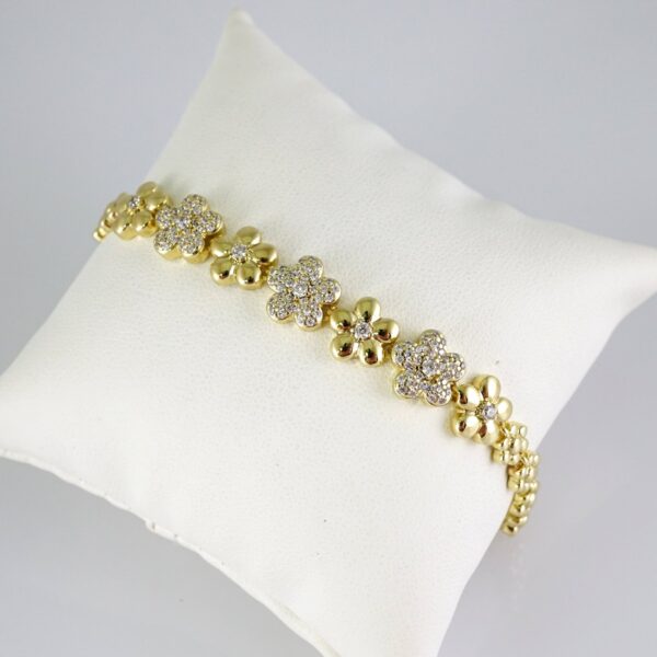 B1835 Bracelet - Pulseras - Zircon Stone - 14K Real Color