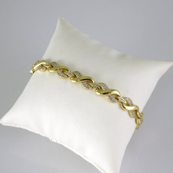 B1836 Bracelet - Pulseras - Zircon Stone - 14K Real Color