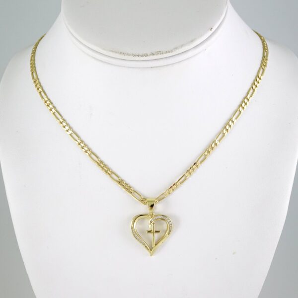 SET1854 Cadenas & Colgantes - Chain - Pendants - Zircon Stone - 14K Real Color 3mmX60cm