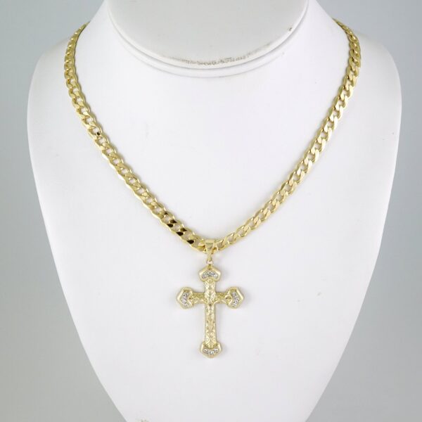 SET1856 Cadenas & Colgantes - Chain - Pendants - Zircon Stone - 14K Real Color