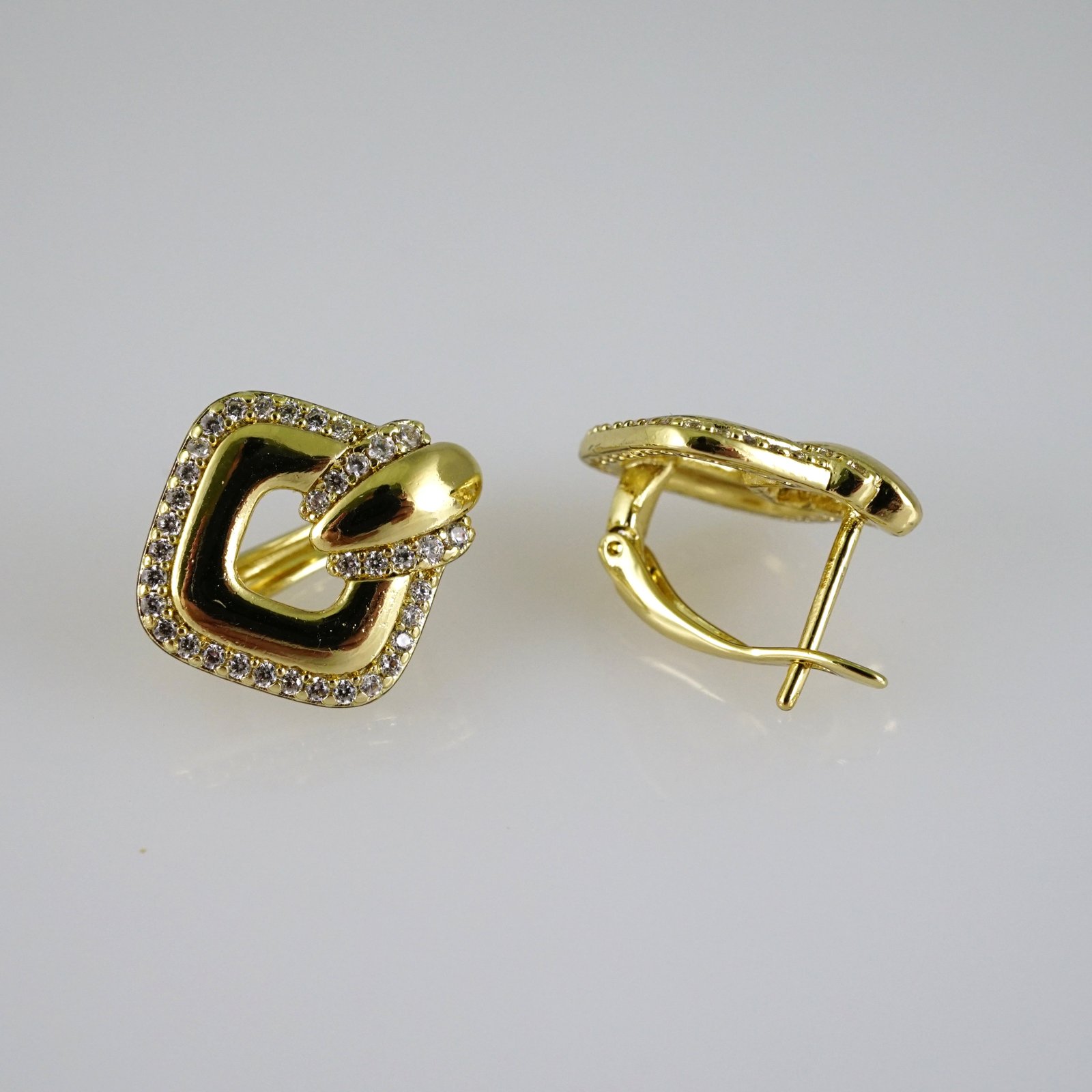 E2775 Earrings - Aretes - Zircon Stone - 14K Real Color - Image 2