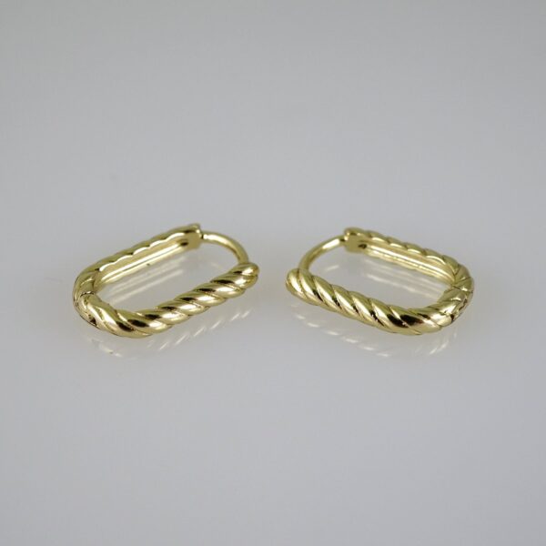 E2777 Earrings - Aretes -Plain - 14K Real Color