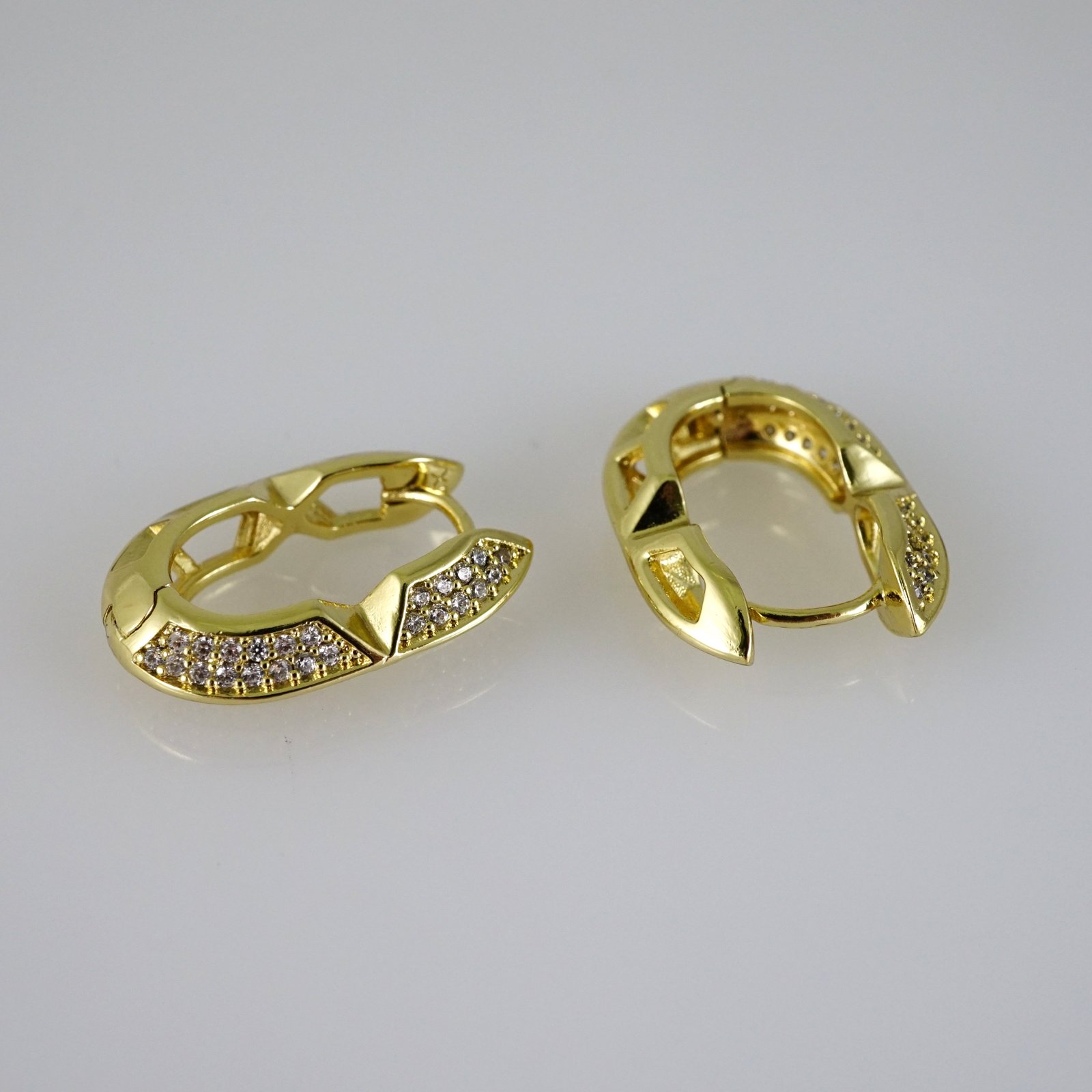 E2779 Earrings - Aretes - Zircon Stone - 14K Real Color - Image 2