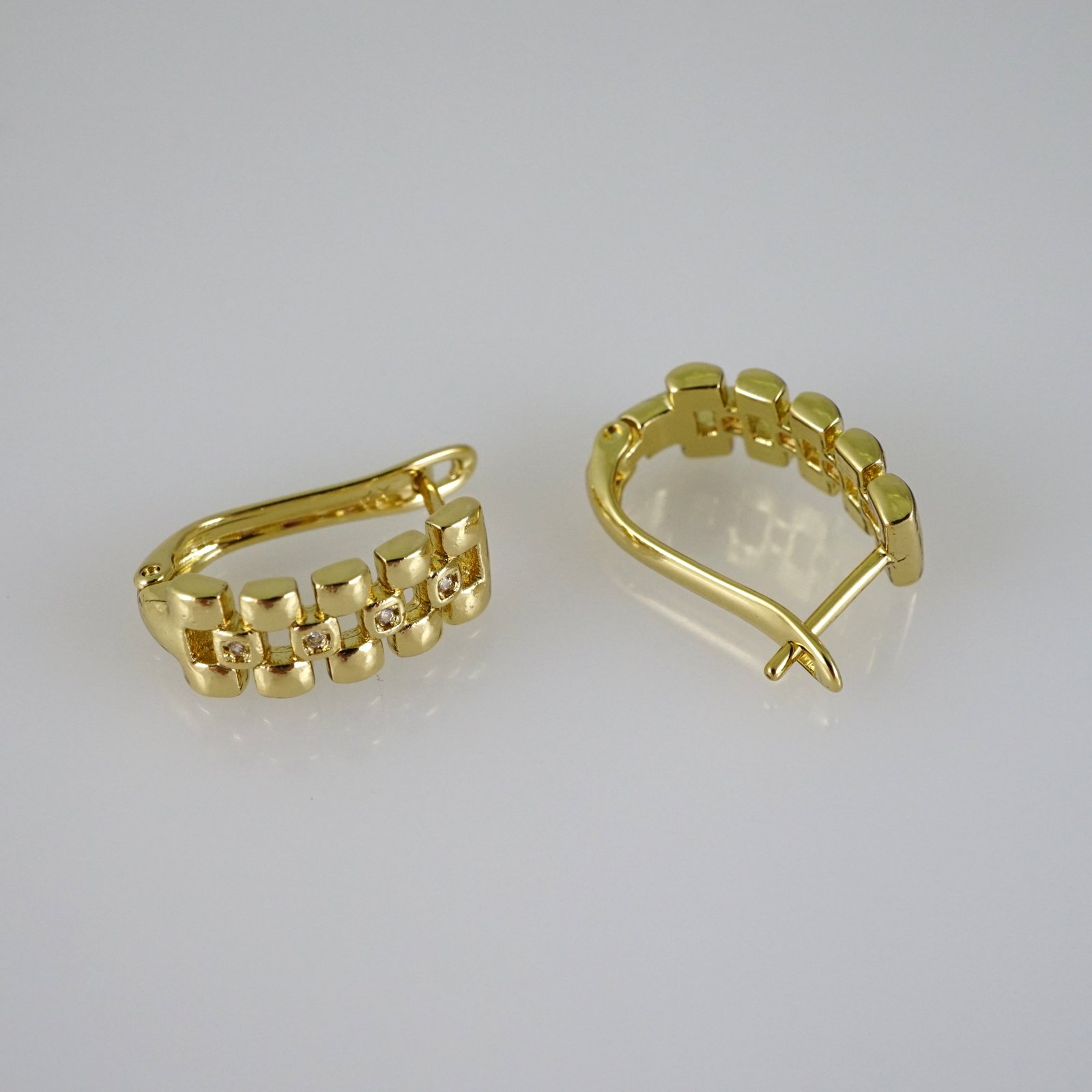 E2780 Earrings - Aretes - Zircon Stone - 14K Real Color - Image 2