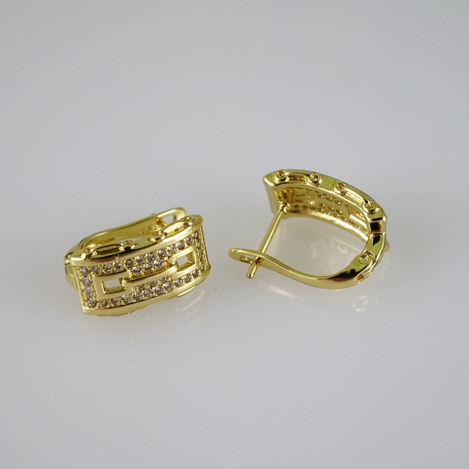 E2781 Earrings - Aretes - Zircon Stone - 14K Real Color - Image 2