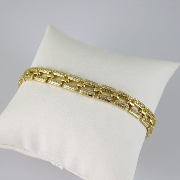 B1843 Bracelet - Pulseras - Zircon Stone - 14K Real Color