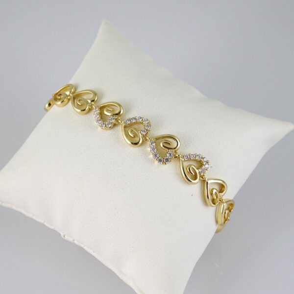 B1845 Bracelet - Pulseras - Zircon Stone - 14K Real Color