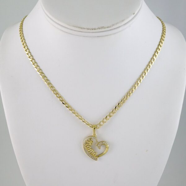 SET1862 Cadenas & Colgantes - Chain - Pendants - Zircon Stone - 14K Real Color